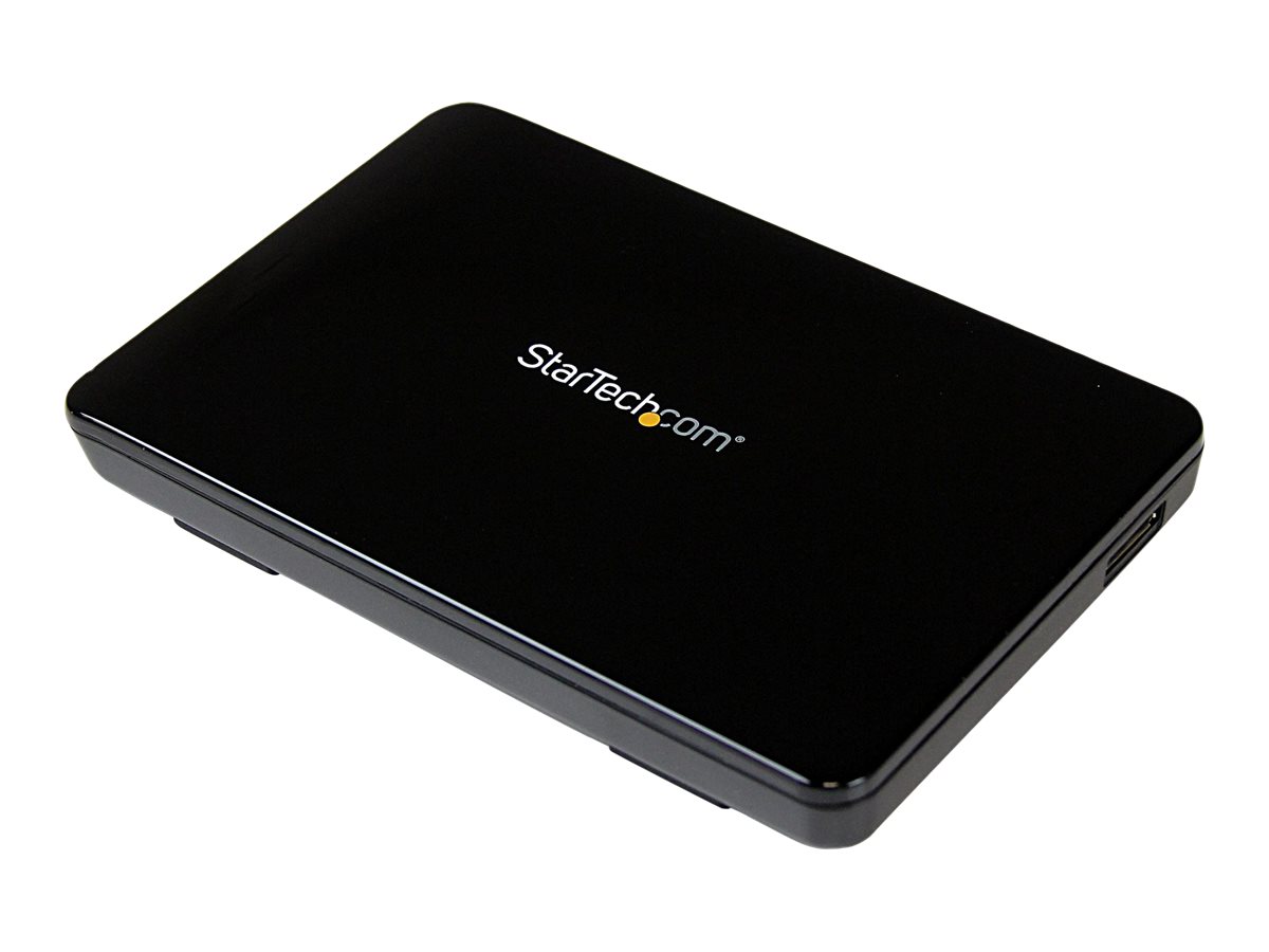 StarTech.com 2.5in USB 3.0 External SATA III SSD Hard Drive Enclosure with UASP - Portable External USB HDD with Tool-less Installation (S2510BPU33) - Storage enclosure - 2.5" - SATA 6Gb/s - USB 3.0 - black - for P/N: HB30AM4AB, USB3VDOCKD, USBDUP15,