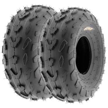 Paire de 2 Pneus SunF A007 20x7-8 pour VTT UTV Sport-Performance, 6 PR, Sans Chambre à Air