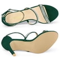 thumbnail image 4 of BLISSFUL STEP Women's Rhinestone Ankle Strap Heel Sandals, 4 of 5