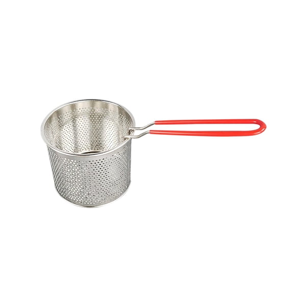 Abbracc Panier à Friture Profonde en Acier Inoxydable Portable pour Pique-Niques Cuisine Plein Air Camping Diamètre Ouvert 11,5 cm