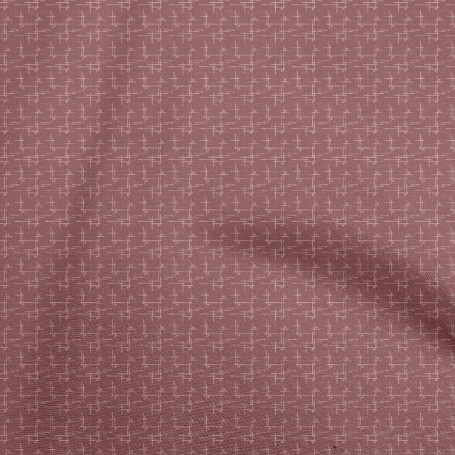 oneOone Polyester Spandex Dark Rose Brown Fabric Abstract Irregular Lines Sewing Craft Projects Fabric Prints By Yard 56 Inch Wide