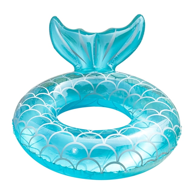 Tail Shaped Inflatable Pool Float for Water Activities and Relaxing Swim