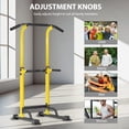 thumbnail image 2 of SOGES Height Adjustable Power Tower Dip Stands Pull up Bar Strength Training for Home Gym Yellow, 2 of 7