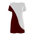 thumbnail image 4 of Birdeem Robe Décontractée pour Femmes à Blocs de Couleur Imprimée à Manches Courtes et à Col Rond, 4 of 5