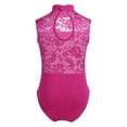 thumbnail image 2 of Aiihoo Justaucorps de Ballet pour Filles, Costumes de Gymnastique, Tenue de Danse Ballerine, Combinaison Sans Manches en Maille, Rose Rouge, TG, 2 of 7