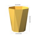 thumbnail image 3 of Dvkptbk Household Trash Can, Plastic, Bathroom Trash Can, Kitchen Trash Can, Garbage Can for Bathroom, Bedroom, Office, Kitchen, Room, Compact Space (Yellow), 3 of 8