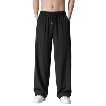 Ketyyh-chn99 Work Pants Men 2024 Jogging Sweatpants Summer Beach Loose Trousers Athletic Casual Long Sweatpants with Pockets Black,XL