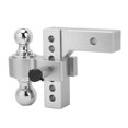 thumbnail image 4 of <p>Receiver Hitch Ball Mount, 6in Drop Rise Rustproof Adjustable Trailer Hitch Kit Long Lifespan 12500LBS Capacity  For 2in Heavy Truck GTW Traction Hook Receiver</p>, 4 of 7