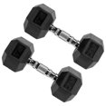 thumbnail image 1 of Signature Fitness Hex Dumbbells Strength Training Workout Equipment Set, 25 lbs, 1 of 9