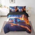 thumbnail image 2 of Sports Car Bed in a Bag Full Size Comforter Set 7 Pieces,Racing Car Bedding Sets Extreme Sport Sheet Set with Comforter, 2 of 5