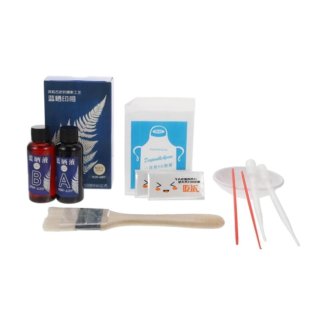 Ensemble Jacquard Cyanotype Plans Fabrication Impression Cyanotype Bricolage Ensemble pour Bois