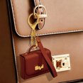 thumbnail image 1 of Stylish Leather Key Chain Pouch Handle Strap Coin Purse Bag Pendant Earphone Case Red Envelope, 1 of 5