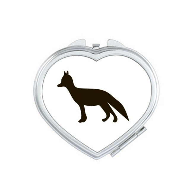 Black Fox Cute Animal Portrayal Mirror Travel Magnification Portable Handheld Pocket Makeup