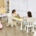 thumbnail image 4 of Gymax Kids Table & 2 Chairs Set Toddler Activity Play Dining Study Desk Baby Gift White, 4 of 9