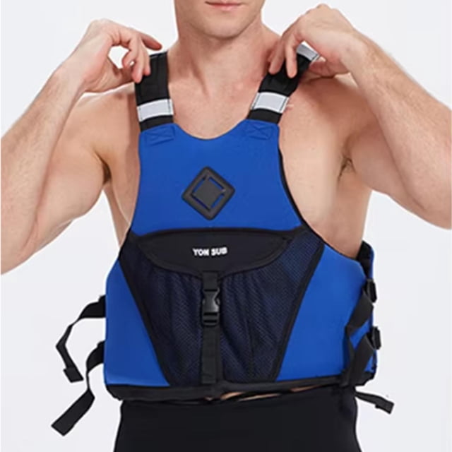Quzzie Adult Kayak Vest Multipurpose Life Jacket for Canoeing Water Sports Kayaking S dark blue