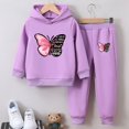 thumbnail image 2 of Ymyiu Baby Girl Coming Home Outfit Casual Baby Girl 2-Piece Outfit Set: Soft Infant Top + Comfy Toddler Pant (Purple,100), 2 of 4