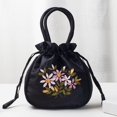 thumbnail image 1 of appleinmyeyes Chinese Style Embroidered Small Bag Handmade Fabric Messenger Portable Bag Hanfu Bucket C4, 1 of 2