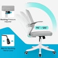 thumbnail image 4 of BestOffice Ergonomic Home Office Chair, Breathable Mesh Task Chair with Lumbar Support & Flip-Up Armrests for Conference Room Use, Grey, 4 of 7