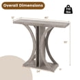 thumbnail image 3 of Gymax Table Console 40 Pieds' Rectangulaire pour Entrée avec Cadre Géométrique pour Salon Gris, 3 of 10