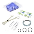 thumbnail image 1 of Ensemble de Perçage de Septum 10 Pcs - Circulaire en Fer à Cheval, Septum, Aiguille, Pinces, Gants, 1 of 5