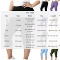 thumbnail image 3 of Wo-Fusoul Yoga Pants for Women Plus Size Capri Length Solid Color Elastic Waistband Ribbed Texture Casual Athletic Wear, 3 of 8