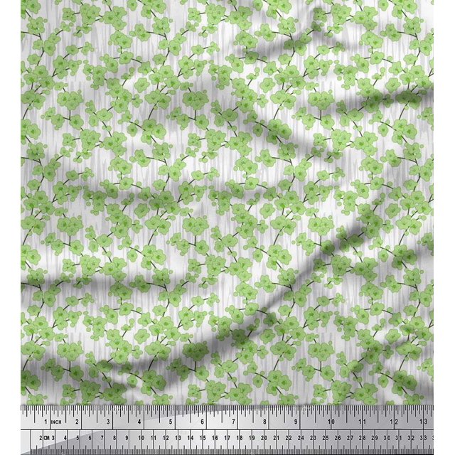 Soimoi Viscose Chiffon Fabric Artistic Floral Print Sewing Fabric Yard 42 Inch Wide