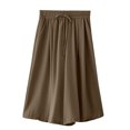thumbnail image 1 of Timegard Wide Leg Pants for Women Capris Elastic High Waisted Drawstring Casual Loose Cropped Pants, 1 of 4