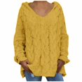 thumbnail image 1 of Pull Femmes Mode en Vrac Grande Taille Capuche de Couleur Unie Manches Longues Pull Tops, 1 of 8