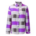 thumbnail image 2 of Innerwin Blouse Col à Revers Chemises pour Femmes Plage Boutonnée Hauts Décontractés Violet m, 2 of 9