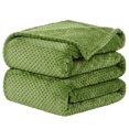 thumbnail image 1 of Unique Bargains Luxury Fleece Bed Blanket Woven Mesh, 1 of 9