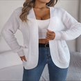 thumbnail image 2 of MesaSe Womens Open Front Knit Cardigan Long Sleeve Solid Color Pocket Sweater Loose Fall Tops S, 2 of 7
