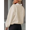 thumbnail image 3 of REDHOTYPE Women's Button Long Sleeve Brushed Jacket Coats with Pockets, 3 of 4