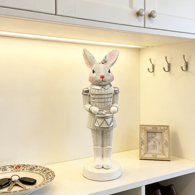 EGNMCR Easter Decorations, Cute Resin Bunny Figurine Mini Easter Rabbits Statue for Home Decor Tabletop Shelf Mantel Centerpiece Decoration Spring Holiday Party Favors resin decorations
