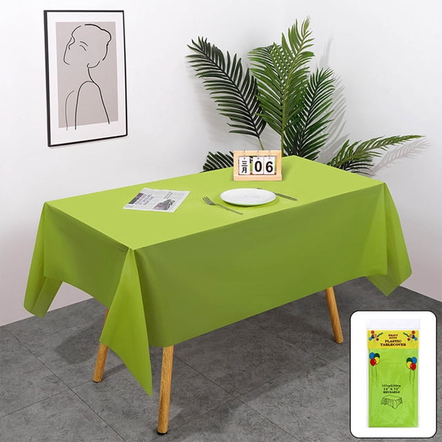 HHBEAUTY Rectangle Vinyl Tablecloth, Waterproof Spillproof Plastic Backed Table Cloth, Wipe Clean Table Cover for Dining, Buffet Parties and Camping (54" x 72")