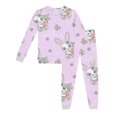 thumbnail image 1 of PMVFHDE Its A Small World Blanket 儿童长袖印花家居服上衣裤子套装休闲装 Kids Matching Sets Pink,3-4, 1 of 3
