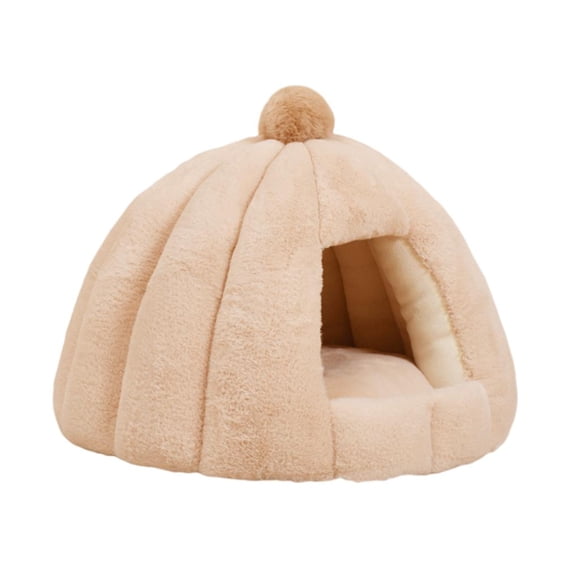 Cabanes pour Animaux de Compagnie, Tente pour Animaux de Compagnie Douce et Chaude, Coussin de Couchage pour Chats Kaki 48x40cm