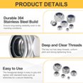 thumbnail image 3 of 15 Pcs M10x1.5mm Lock Nuts, 304 Stainless Steel Nylon Insert Self-Locking Nut, 3 of 6