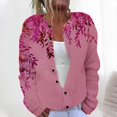 thumbnail image 1 of LOVZFMLL Cardigan pour Femmes Cardigan Décontracté Imprimé en Tricot Manteau à Boutons, 1 of 5