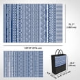 thumbnail image 3 of Outsunny Reversible Outdoor Rug, 6' x 9' Patio Rug, Dark Blue and White, 3 of 10
