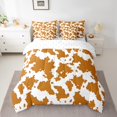 thumbnail image 2 of YST Red Brown Cowhide 7-Piece Comforter Set, Full, Farmhouse Western Bull Cattle Cow Print Bedding, 2 of 5