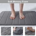 thumbnail image 2 of Olanly Memory Foam Bath Mat Large Absorbent Shower Carpet Soft Coral Velvet Floor Pad Home Decoration Non-slip Bathroom Rug, 2 of 5