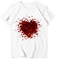 thumbnail image 2 of TIMIFIS T-Shirts pour Femmes de la Saint-Valentin Été Décontracté Manches Courtes Col Rond T-Shirts Mode T-Shirt Imprimé Cœur d'Amour, 2 of 4