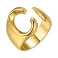thumbnail image 1 of XZNGL Womens Fashion Ring Couple Ring Opening 26 Letters Ring Jewelry, 1 of 8