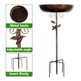 thumbnail image 3 of Support de Bain pour Oiseaux avec Bassin de 30 cm de Diamètre et Construction en Fer à Hauteur Réglable de 80 cm, 3 of 7