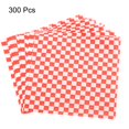 thumbnail image 3 of Uxcell 300Pcs Square Checkered Pattern Wax Paper Sheets 9x9" Red, 3 of 7