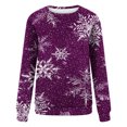 thumbnail image 4 of EGNMCR Noël Sweatshirt Mode Haut à Col Rond Imprimé pour Femmes Manches Longues Blouse Confortable Sweatshirt, 4 of 5