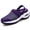 Purple, variant on LUXUR Women Slide Sneaker Slip On Mules Sneakers Air Cushion Walking Shoes Adjustable Shoe Ladies Clogs Gray 8
