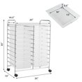 thumbnail image 2 of Costway 20 Drawers Rolling Cart Storage Scrapbook Paper Studio Organizer Bins Clear, 2 of 8