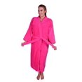 thumbnail image 2 of Puffy Cotton Adult Unisex Kimono Bath Robe Natural Soft Cotton - Hot Pink, 2 of 6