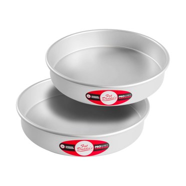 Fat Daddio's Moules à Gâteau Ronds en Aluminium Anodisé Ensemble de 2 Pcs 10 x 2 Pouces
